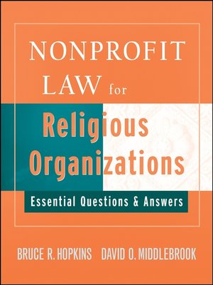 cover image of Nonprofit Law for Religious Organizations